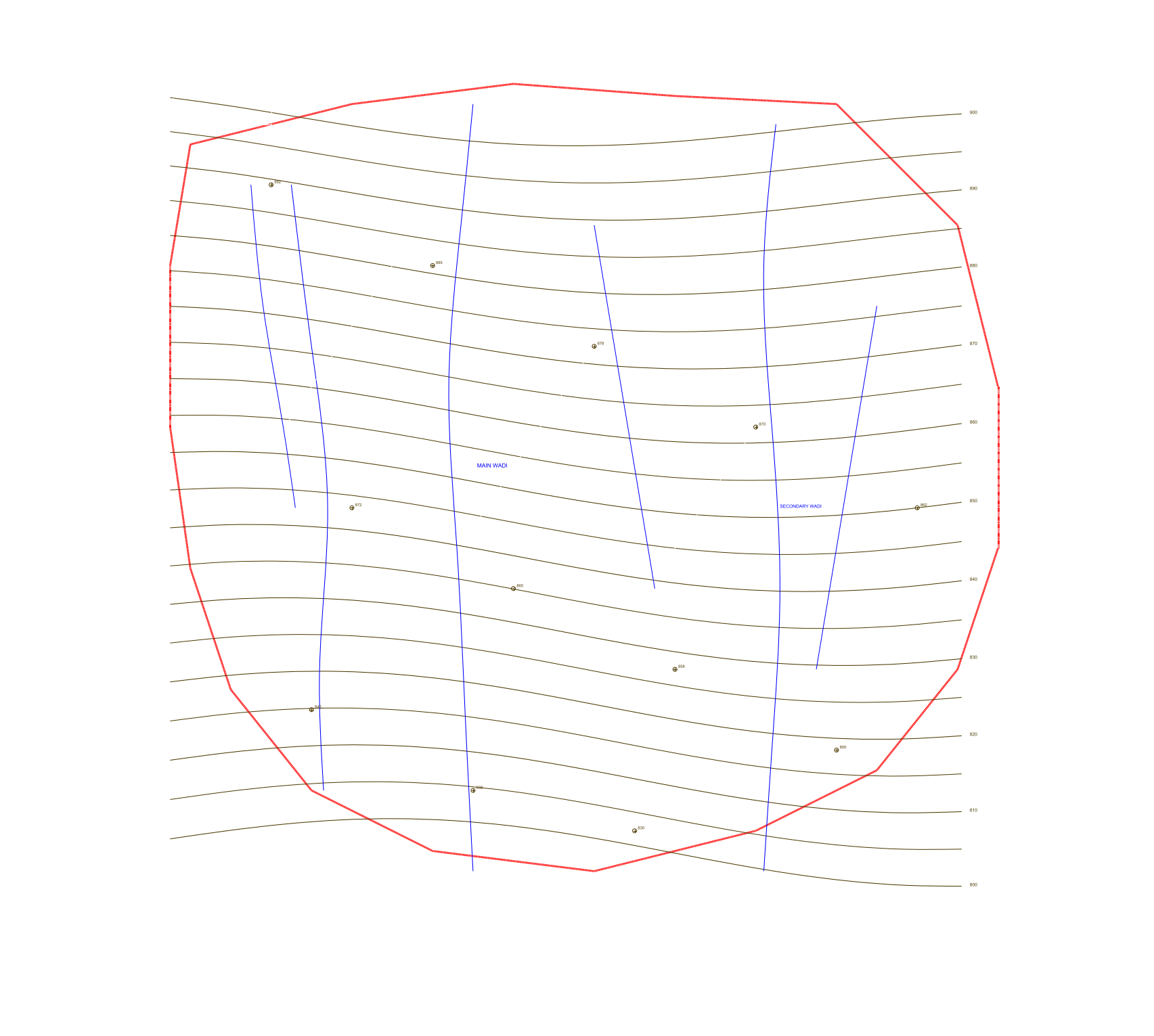 Topographic Plan DXF Render